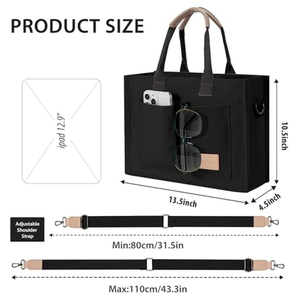 Bags Tote for Women: Premium Canvas Tote Purse with – Close-up Detail