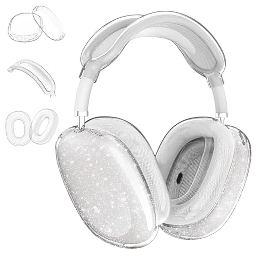 AirPods Case: Aircawin Clear Glitter 3-in-1 Protective – Front View