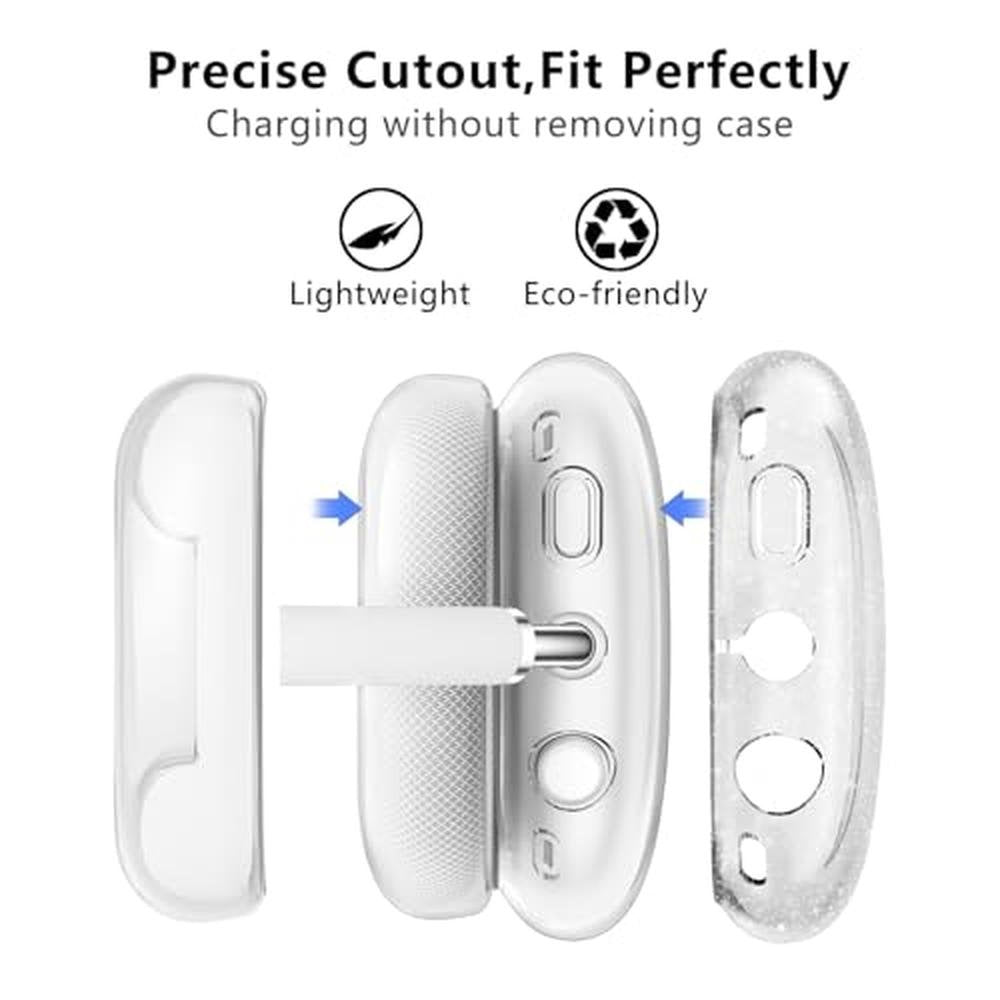 AirPods Case: Aircawin Clear Glitter 3-in-1 Protective – Close-up Detail