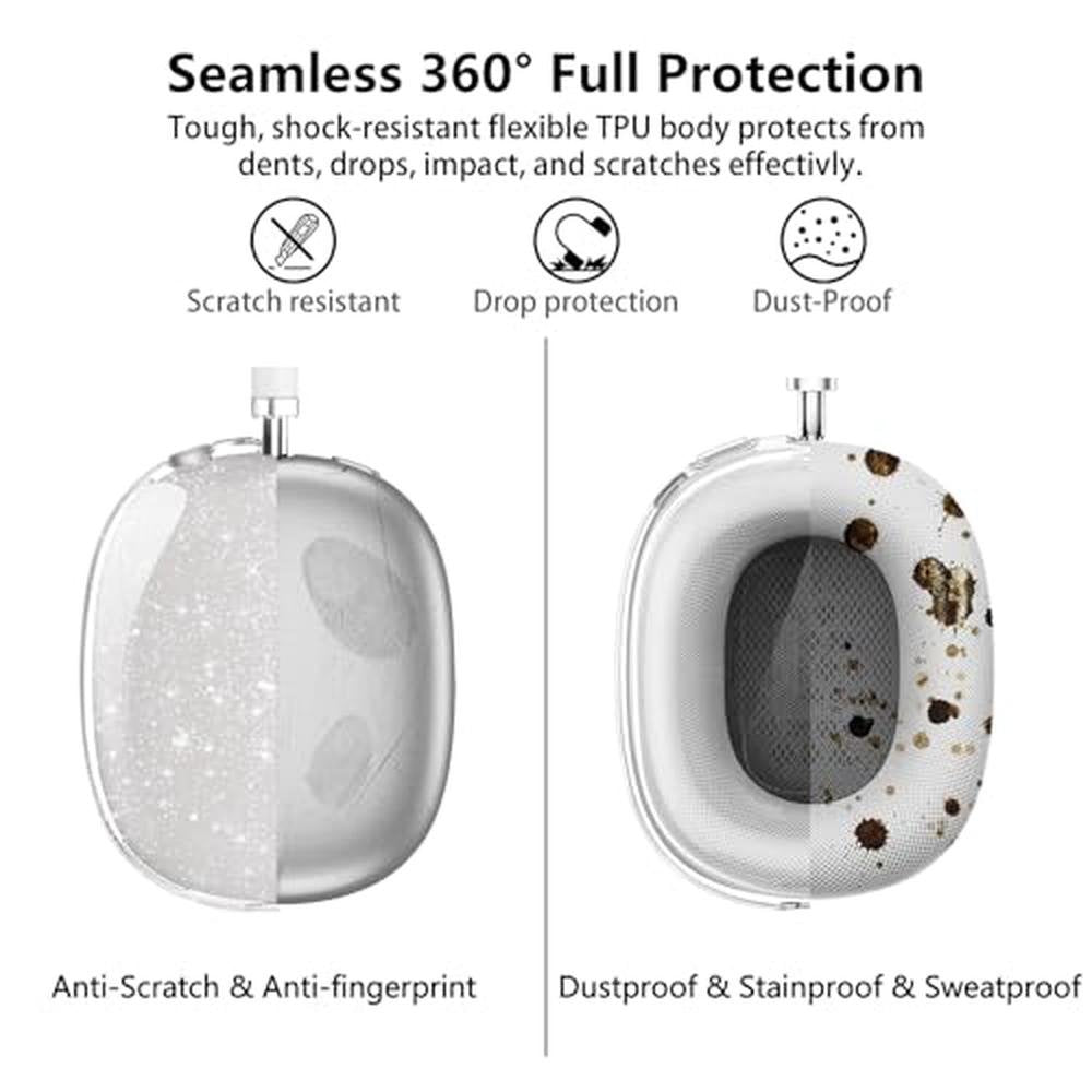 AirPods Case: Aircawin Clear Glitter 3-in-1 Protective – In Use
