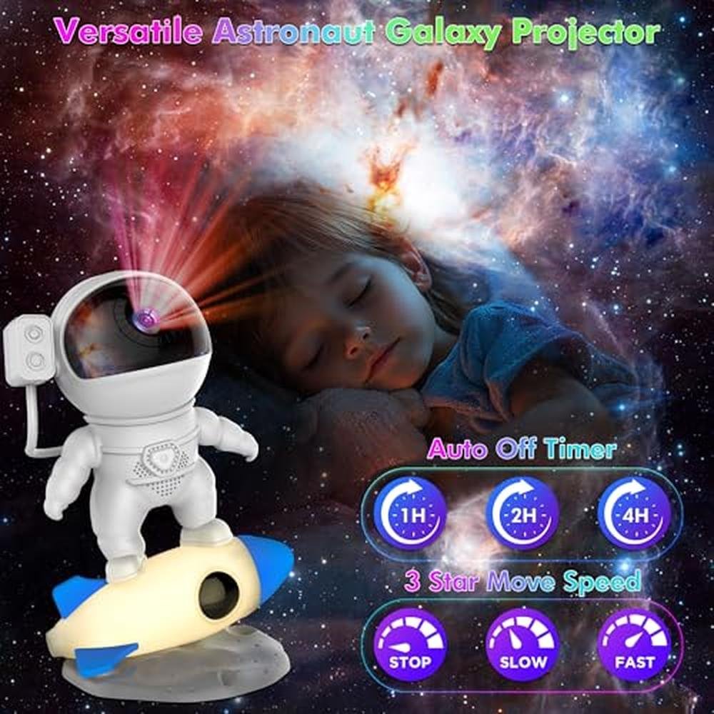 Projector Light: Aimetoile Astronaut Galaxy 12-in-1 HD – In Use