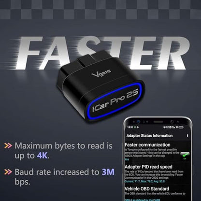 Vgate iCar Pro 2S Bluetooth OBD2 Code Reader BLE 5.2 OBD2 – In Use