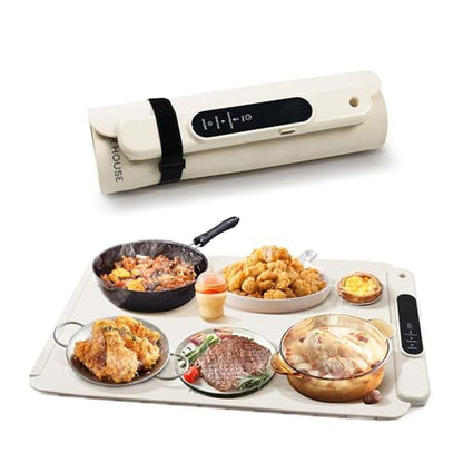 Warming Food: Electric Warming Mat Foldable Graphene – Front View