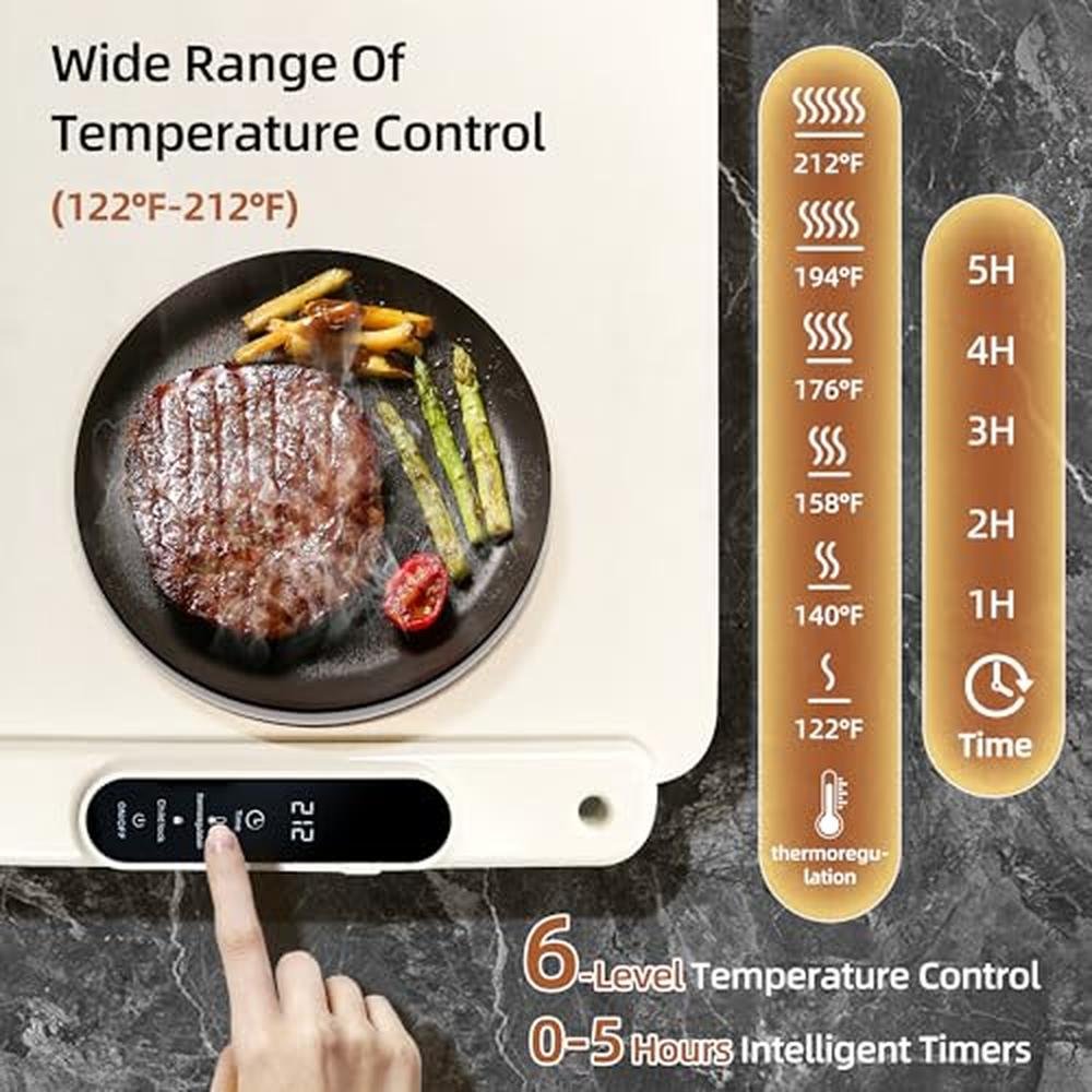 Warming Food: Electric Warming Mat Foldable Graphene – Side View