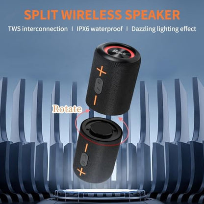Bluetooth Speaker: CYBORIS 2 in 1 Portable Splittable – Side View