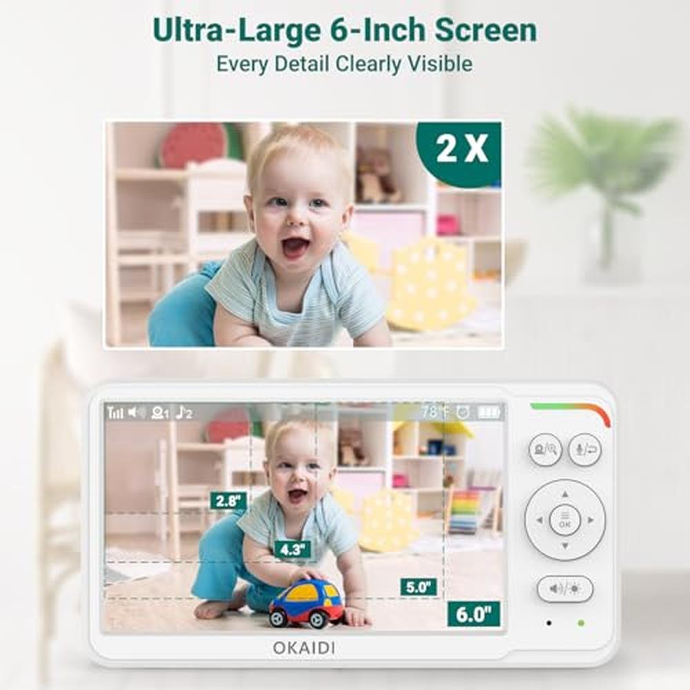 Baby Monitoring Excellence: OKAIDI Baby Camera and Audio – Side View