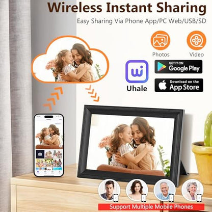 Digital Frame: Smart 10.1inch WiFi Photo Frame with 16GB – Close-up Detail