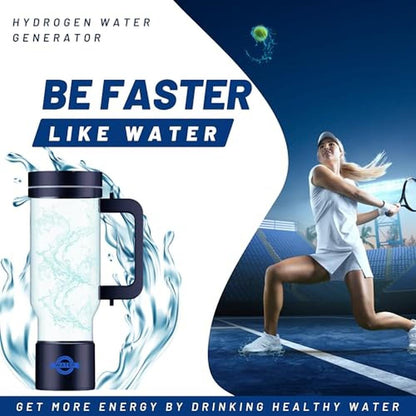 Hydrogen Water: BGERA Portable Hydrogen Water Bottle – Side View