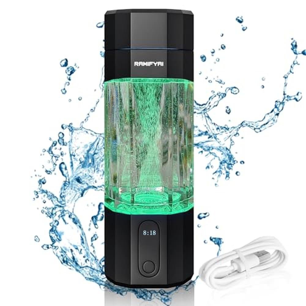 Hydrogen Water: RAMIFYAI 10000PPB Hydrogen Water Bottle – Front View
