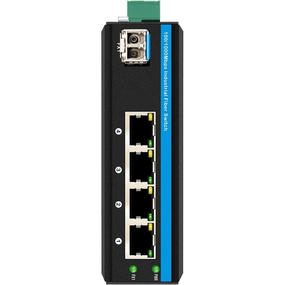 Industrial 4Ports Gigabit SFP Fiber Switch Din Rail Mounted – Close-up Detail