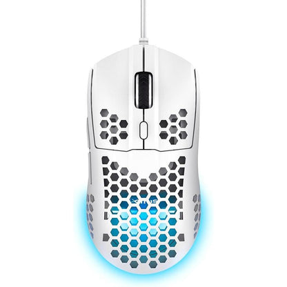 Mouse Gaming: GXT 928W Helox White Superlight USB Wired – Front View