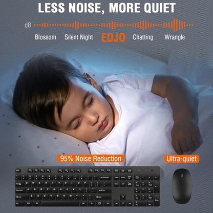 Wireless Keyboard Mouse Combo – Side View