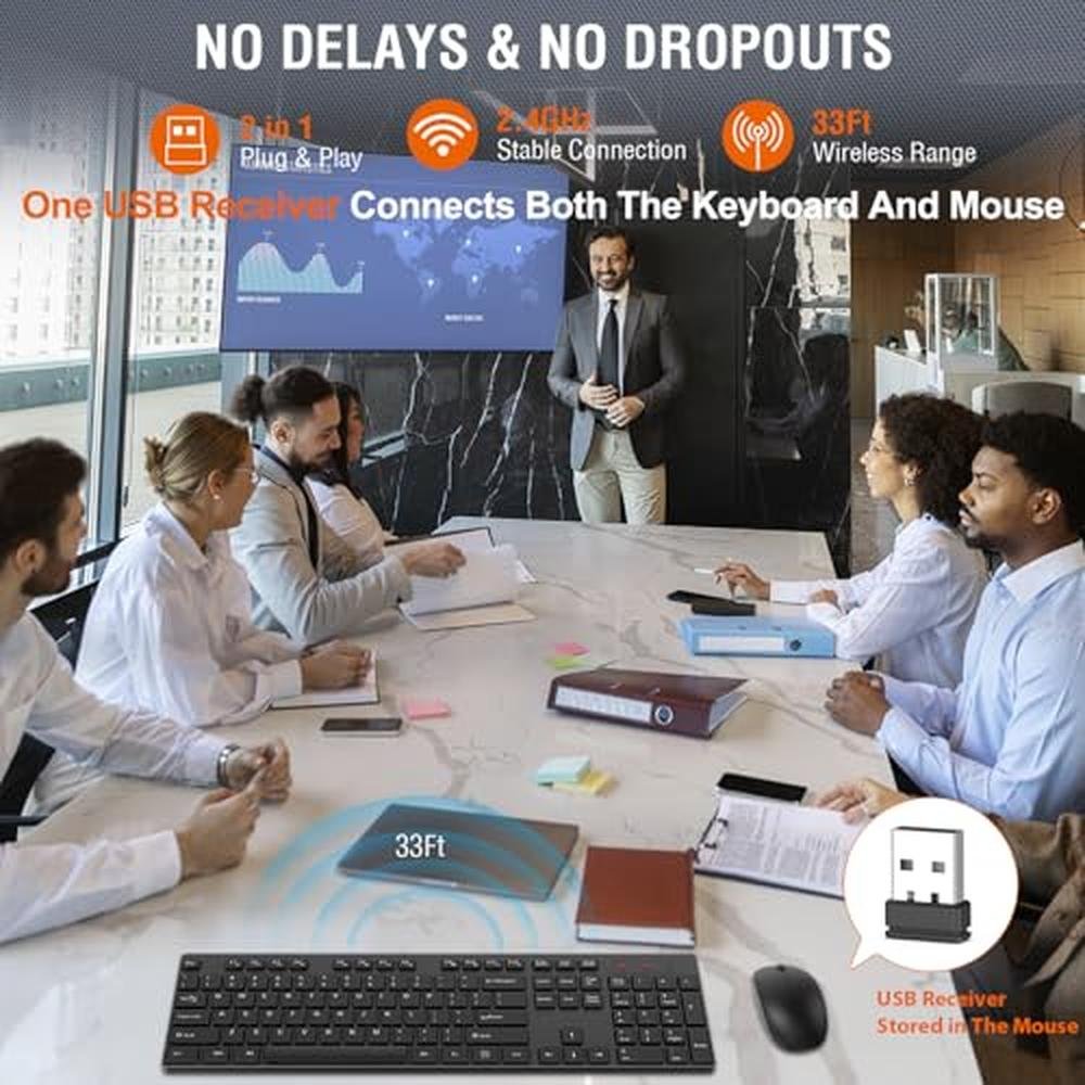 Wireless Keyboard Mouse Combo – Close-up Detail
