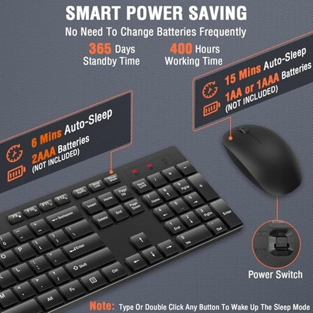 Wireless Keyboard Mouse Combo – In Use