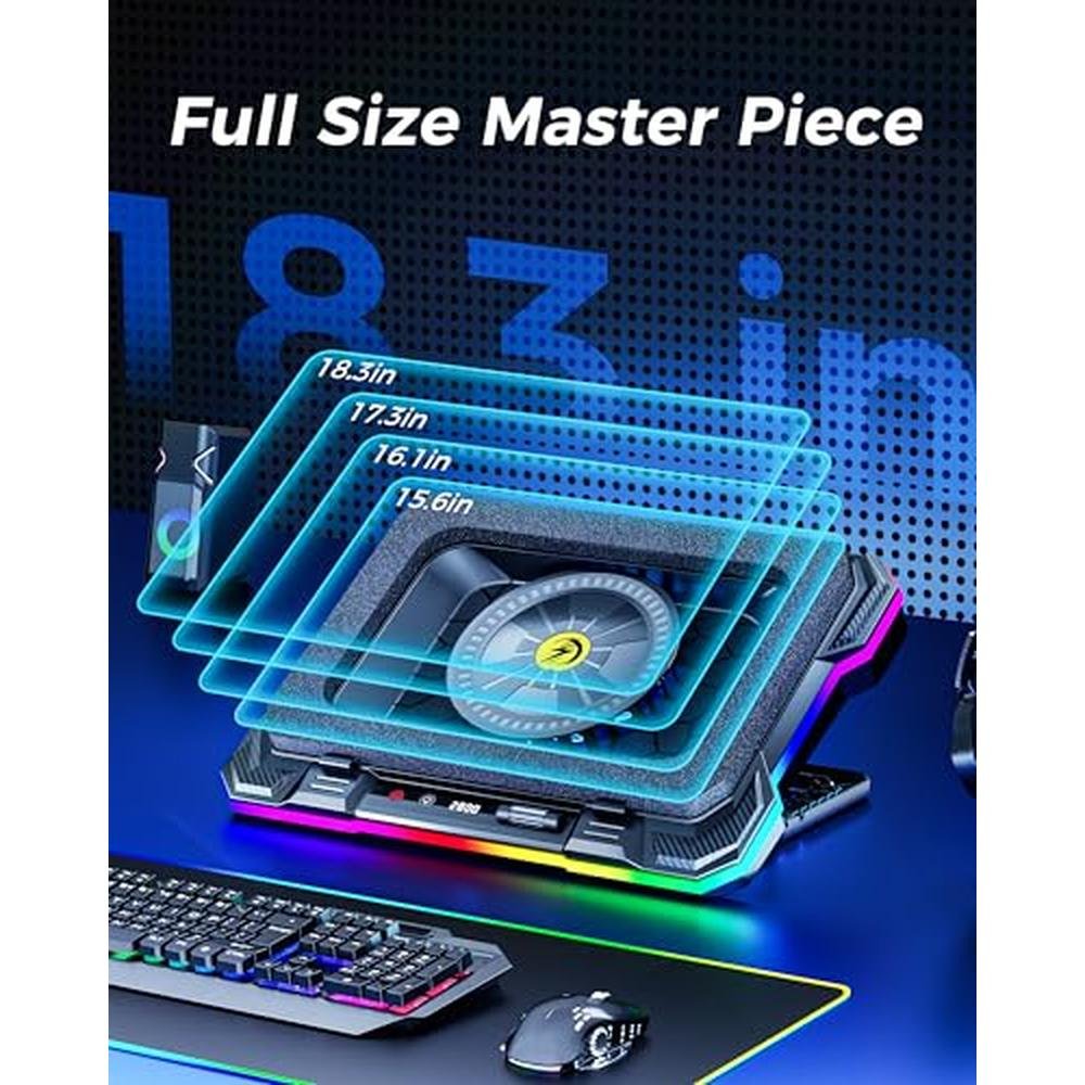 Aicheson Gaming Turbofan Laptop Cooling Pad – In Use