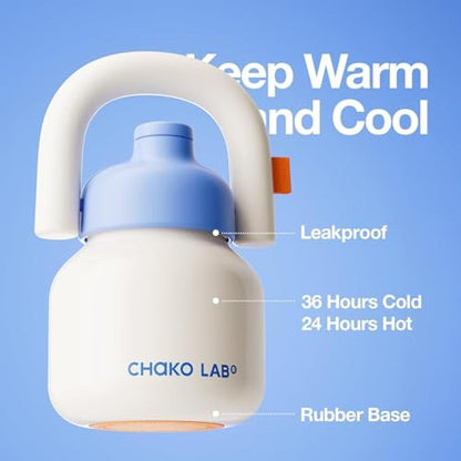 CHAKO LAB Water Bottle: 33oz Wide Mouth Vacuum Insulated – Side View