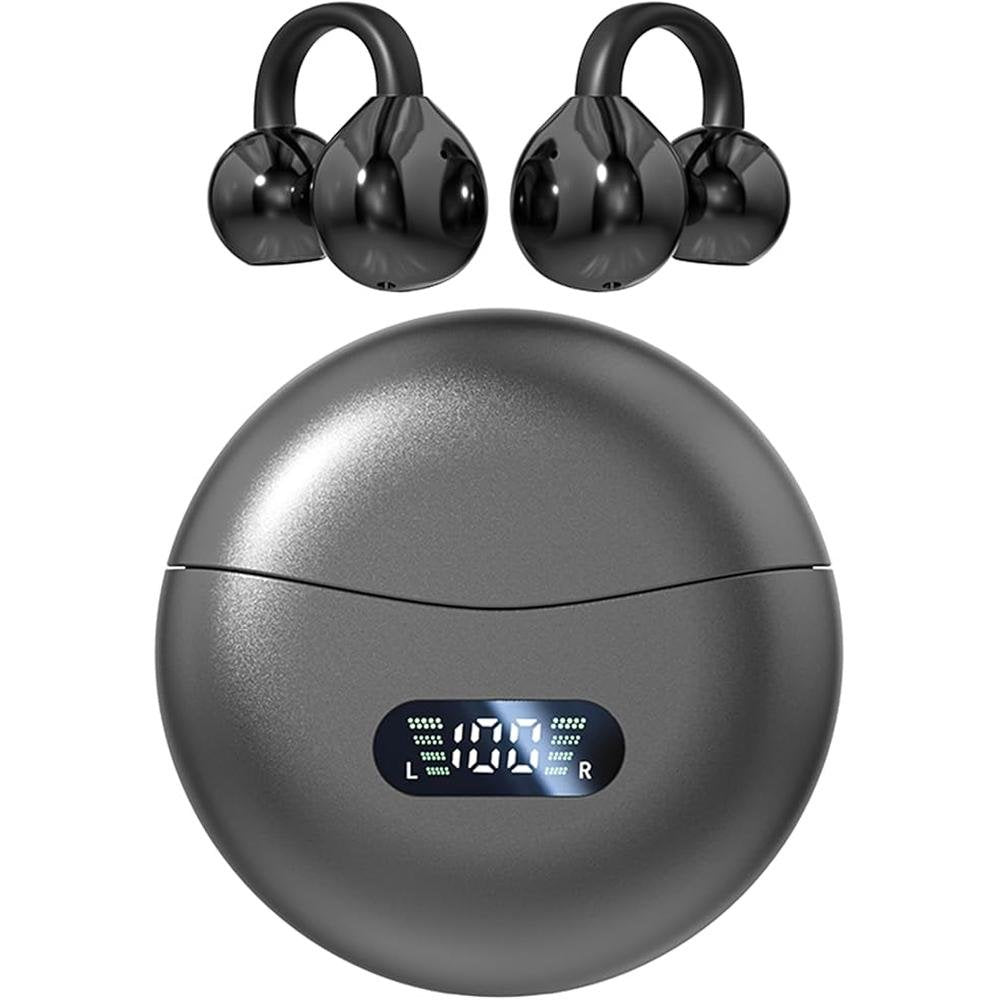 Open Ear Clip Headphones Wireless Earbuds Bluetooth 5.4 – Front View