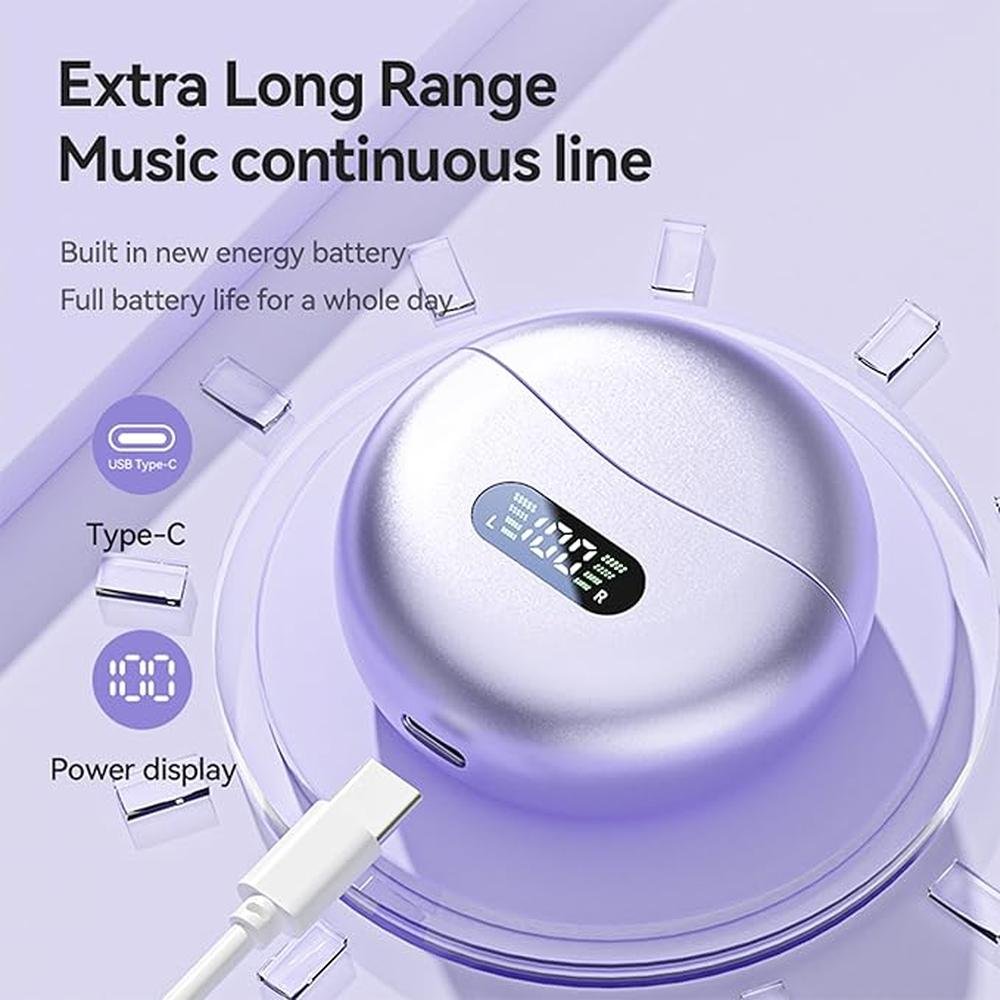 Open Ear Clip Headphones Wireless Earbuds Bluetooth 5.4 – Close-up Detail