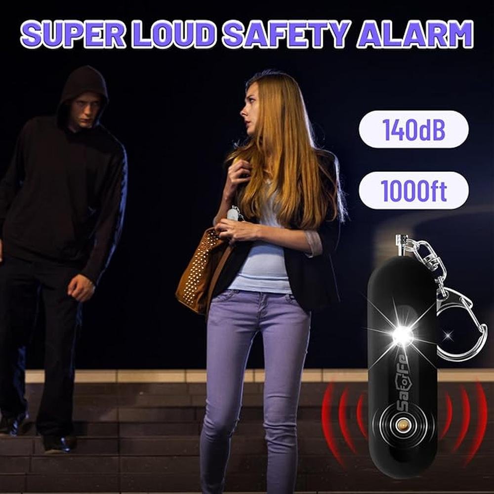 Personal Alarm Women: Rechargeable 140db Self Defense – Side View