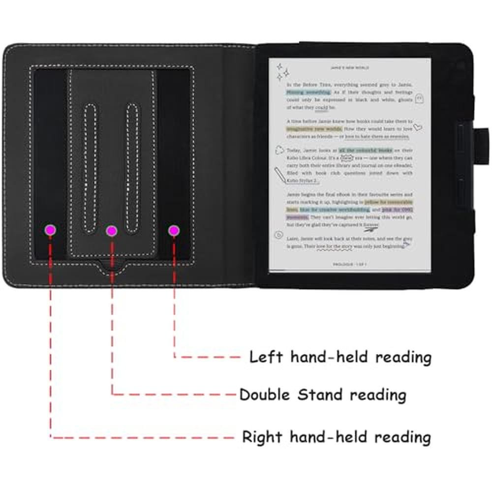 Kobo Libra Double Stand Case: GOVTVA Premium Cover with – Side View