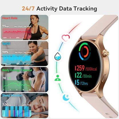 43mm Women's Smart Watch: Premium AMOLED Display – Close-up Detail