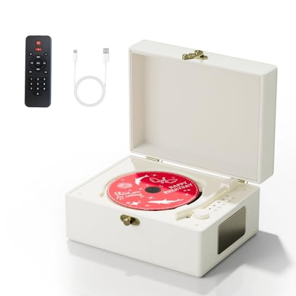 CD Player Yintiny: Yintiny Rechargeable Leather CD Player – Front View