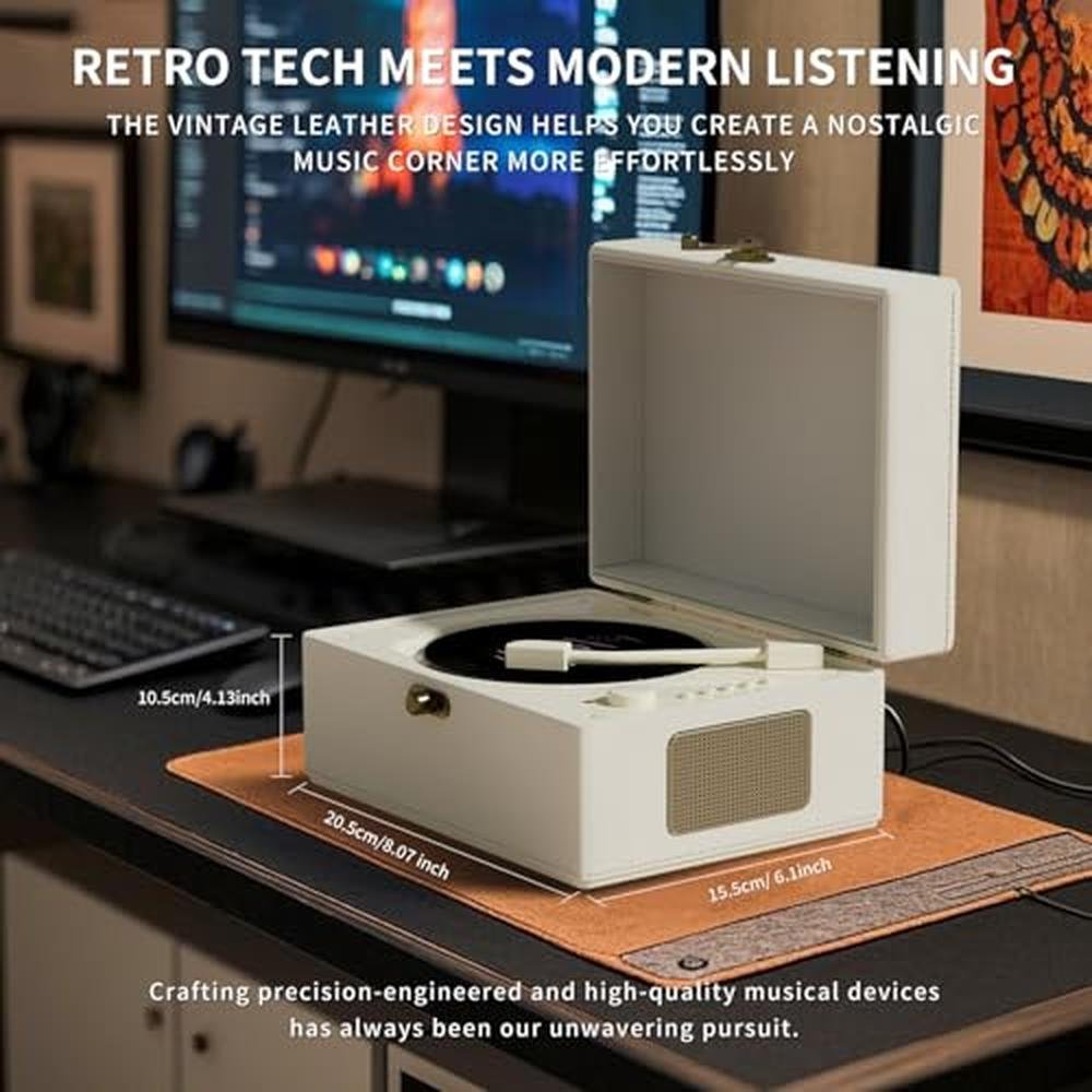 CD Player Yintiny: Yintiny Rechargeable Leather CD Player – Close-up Detail