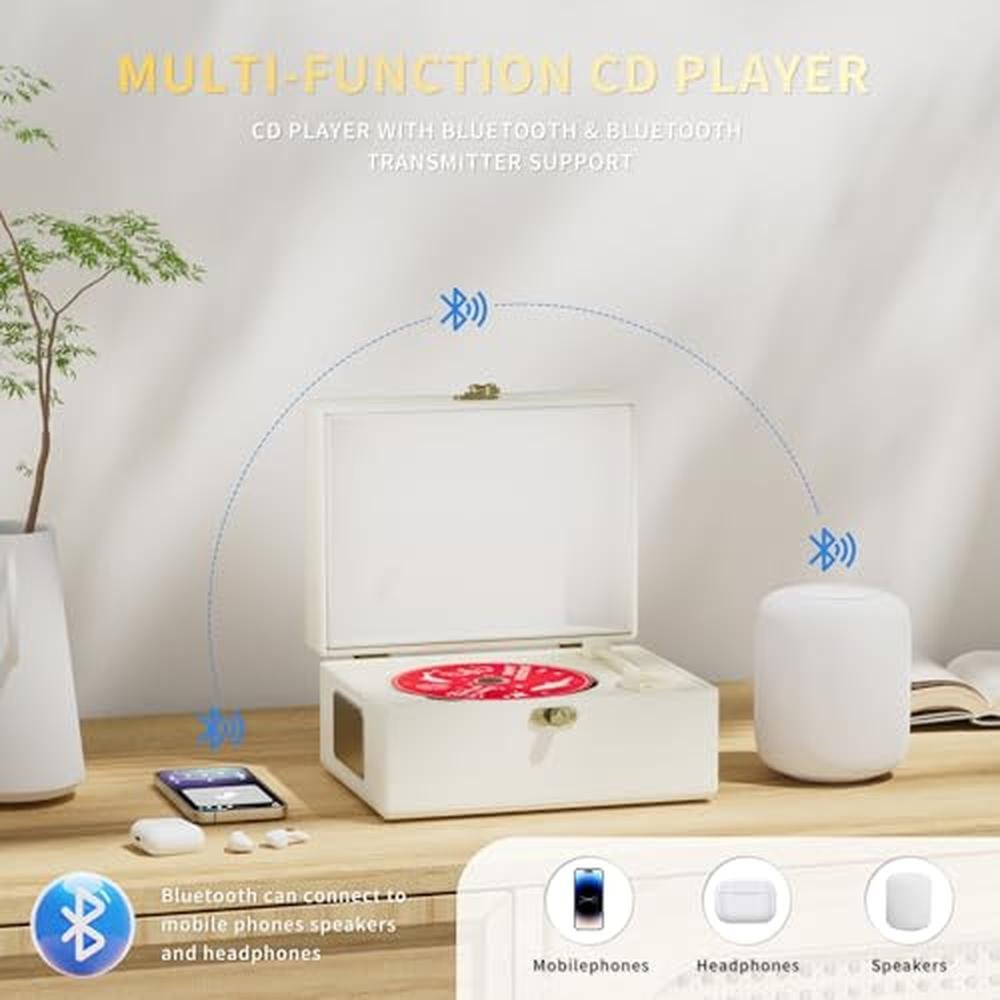 CD Player Yintiny: Yintiny Rechargeable Leather CD Player – In Use