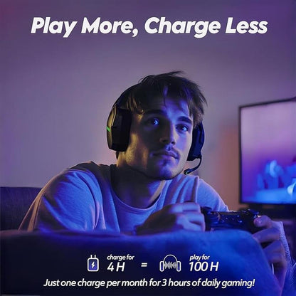 NUBWO G06 Dual Wireless Gaming Headset with Microphone for – Side View