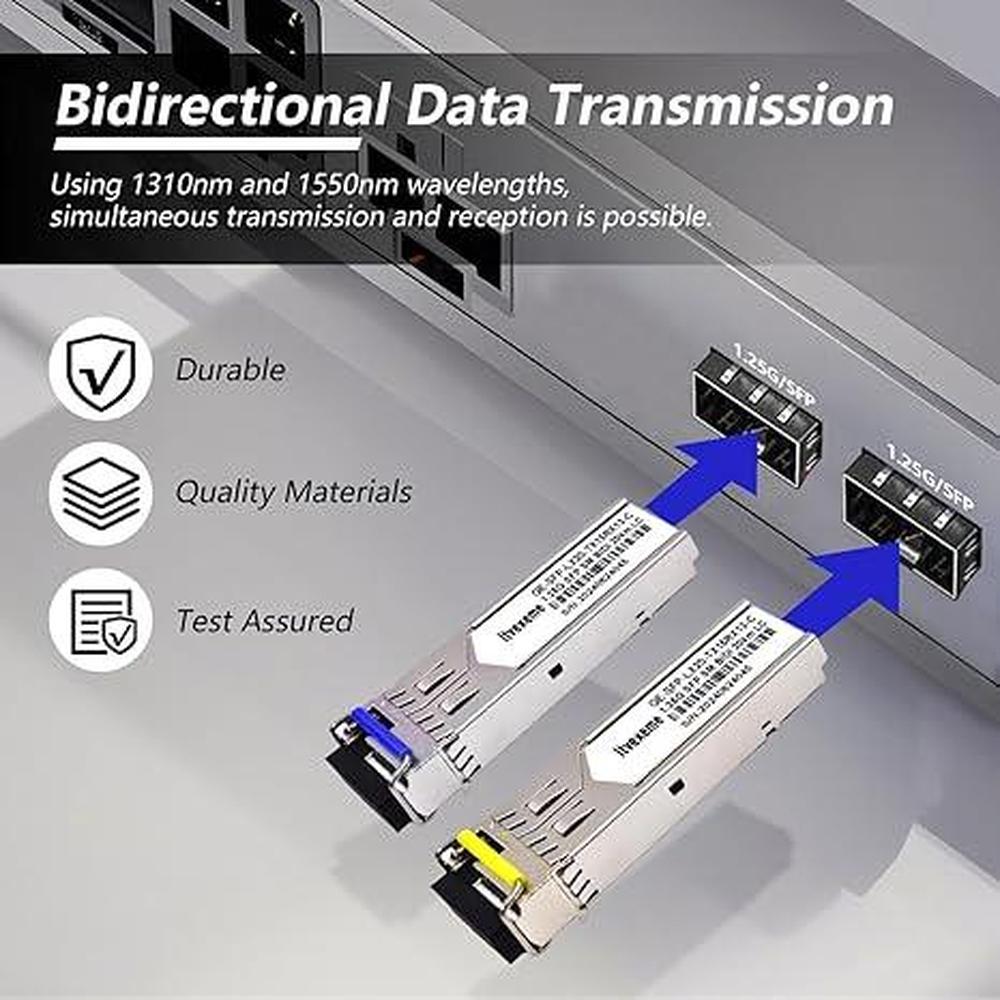 Single Network Transceiver: 5-Pairs BIDI SFP 1.25 Gigabit – In Use