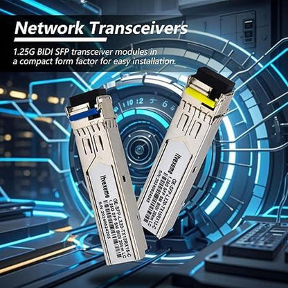 Single Network Transceiver: 5-Pairs BIDI SFP 1.25 Gigabit – Close-up Detail