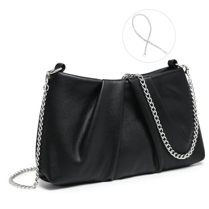 Dasein Elegant Pleated Evening Bag – Front View