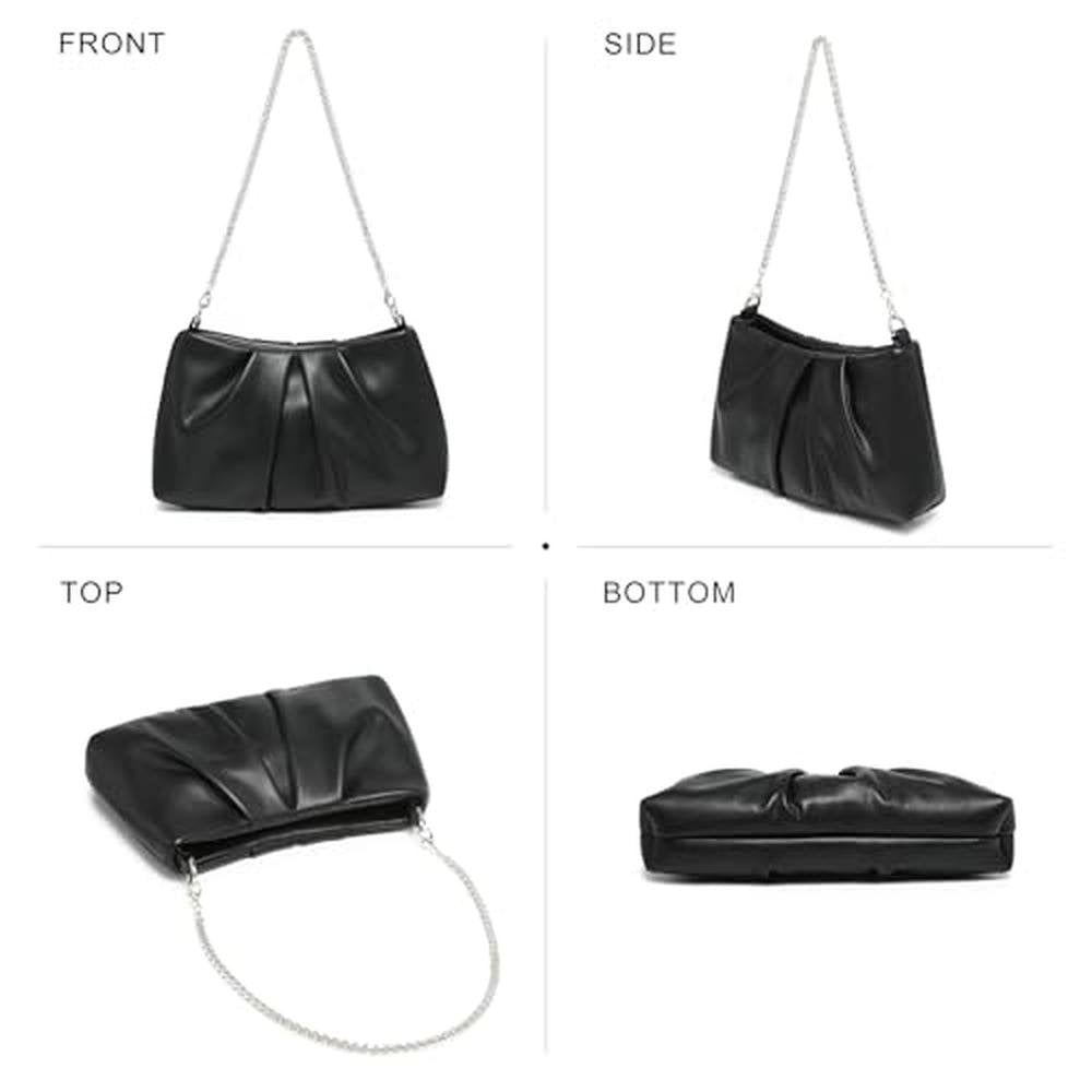 Dasein Elegant Pleated Evening Bag – Close-up Detail