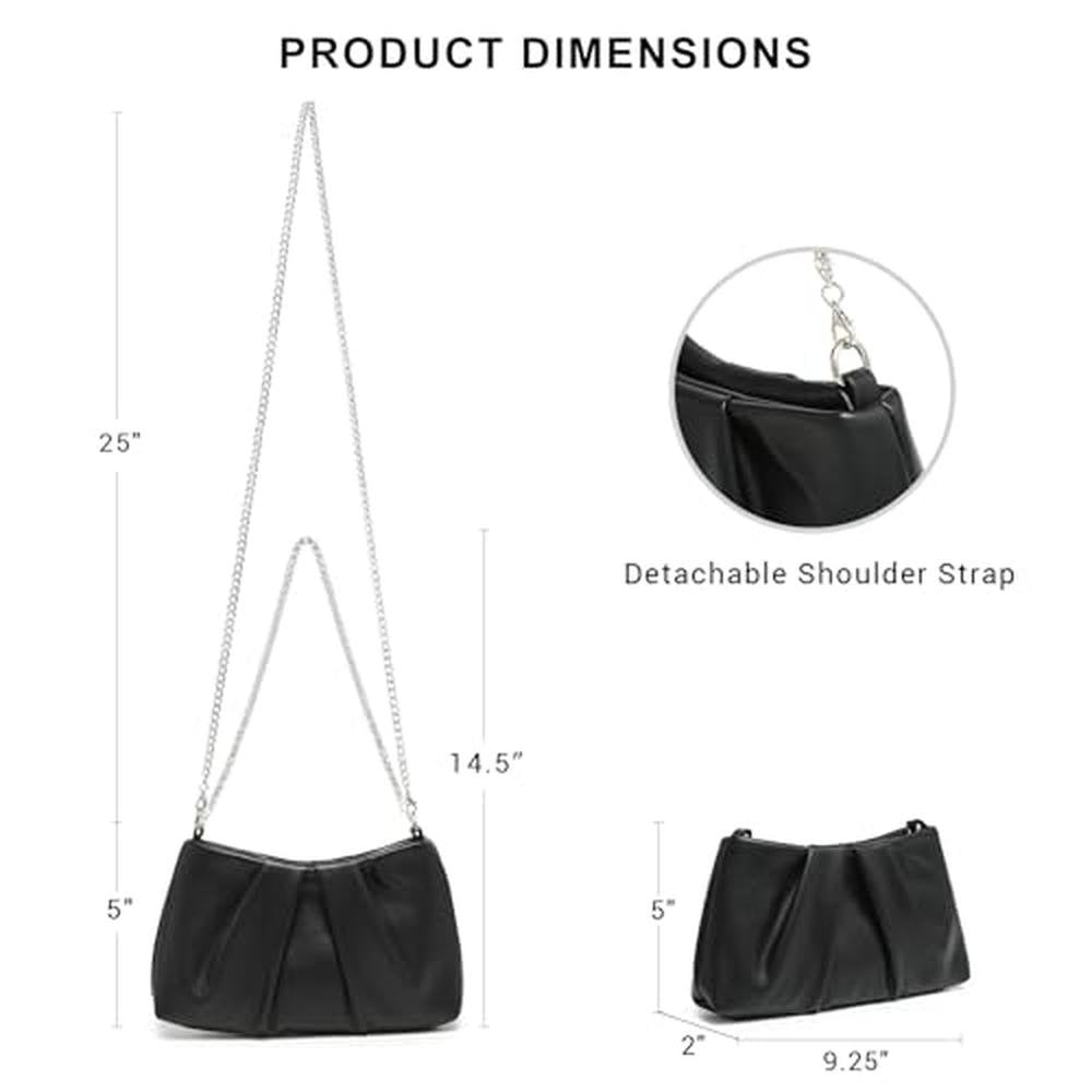 Dasein Elegant Pleated Evening Bag – In Use