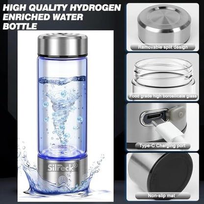Hydrogen Bottle: Silreck 2025 Premium Hydrogen Water Bottle – Side View