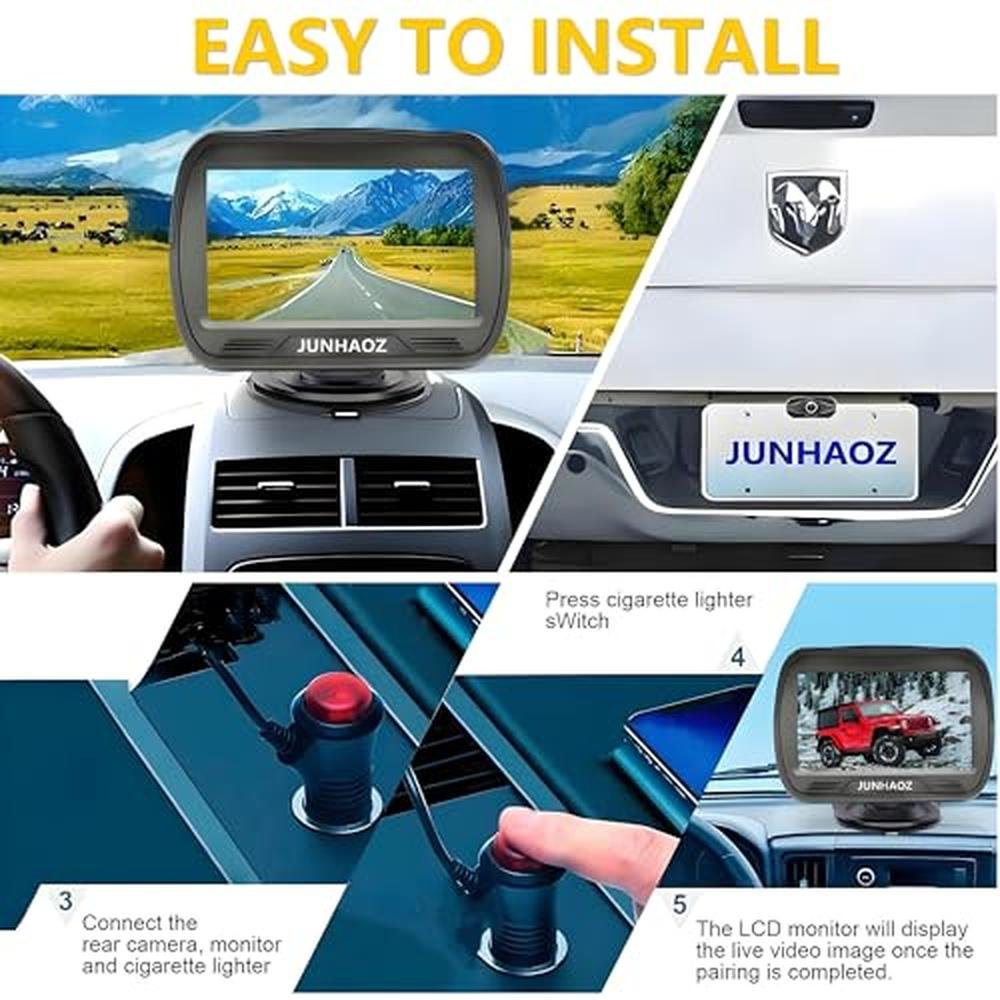 Camera Car: JUNHAOZ K4301 4.3-Inch IPS Monitor – Side View