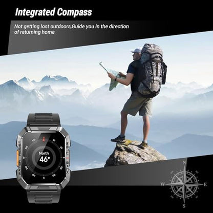 Watch 100: Military Smart Watch for Men 2.01'' – In Use
