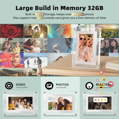 Digital Frame: Frameo 7INCH WiFi Acrylic Digital Picture – Close-up Detail