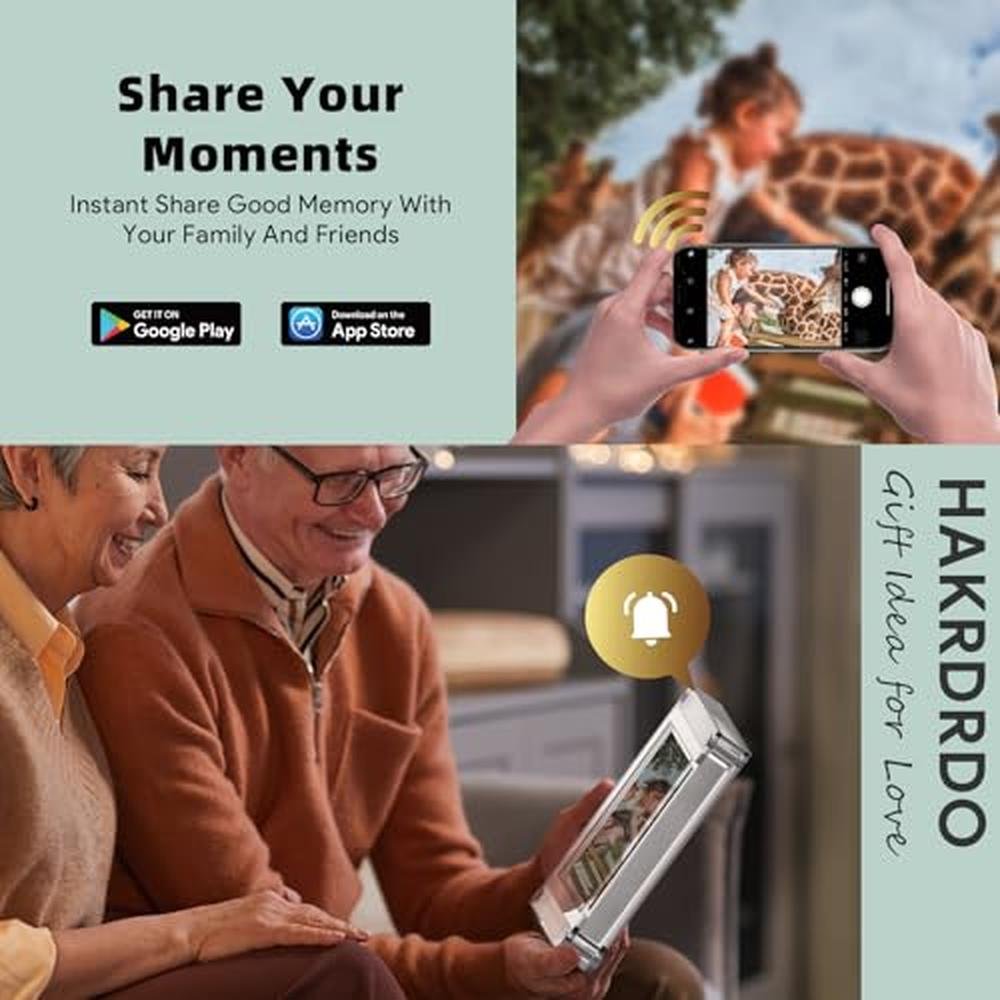 Digital Frame: Frameo 7INCH WiFi Acrylic Digital Picture – In Use