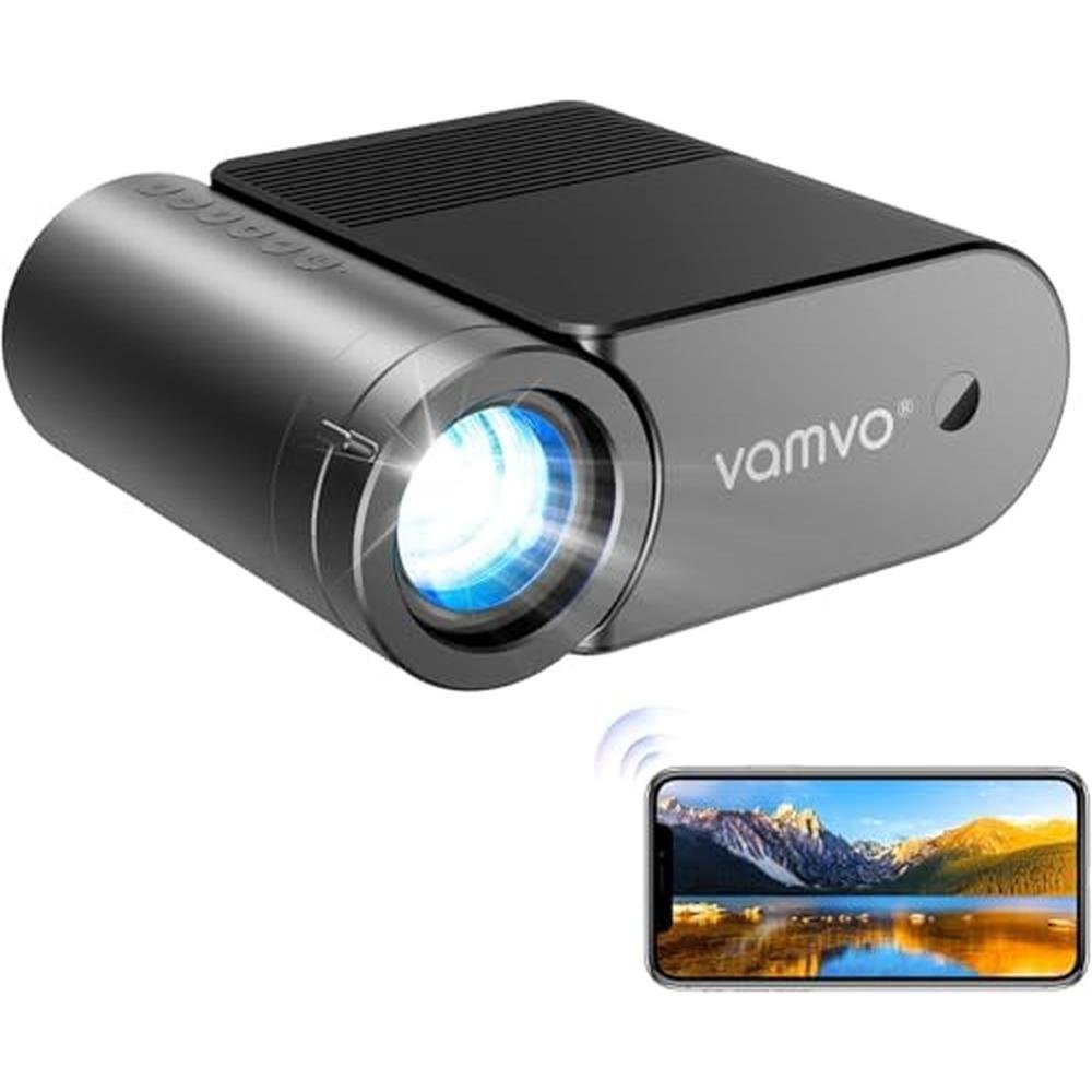 Portable Projector: Vamvo WiFi Video Projector 1080P 200 – Front View