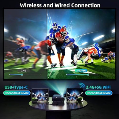 Portable Projector: Vamvo WiFi Video Projector 1080P 200 – Side View