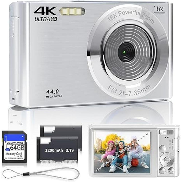 Digital Camera: SMARTKLIK 2025 4K 44MP – Front View