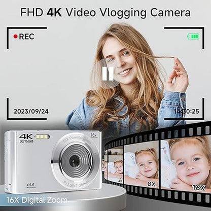 Digital Camera: SMARTKLIK 2025 4K 44MP – Side View