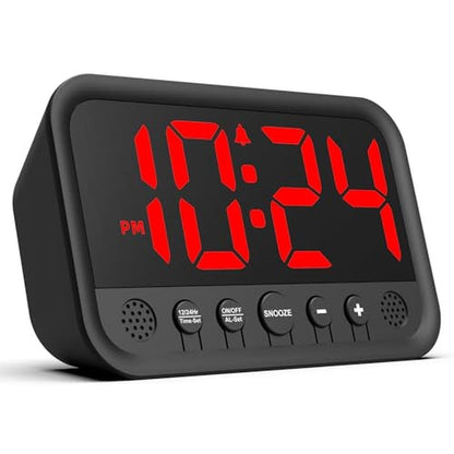 Small LED Digital Clock: Deliverable Simple Bedside Clock – Front View