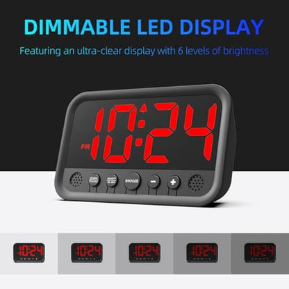 Small LED Digital Clock: Deliverable Simple Bedside Clock – Close-up Detail