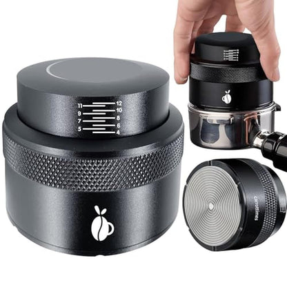 Tamper 53mm: Carrottimes Adjustable Depth Coffee Tamper – Front View