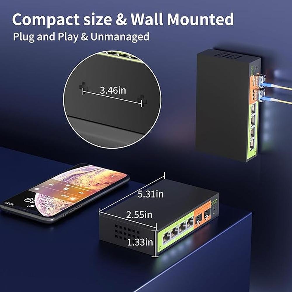 6 Port 2.5Gb Network Switch: 4x2.5G RJ45 – Packaging