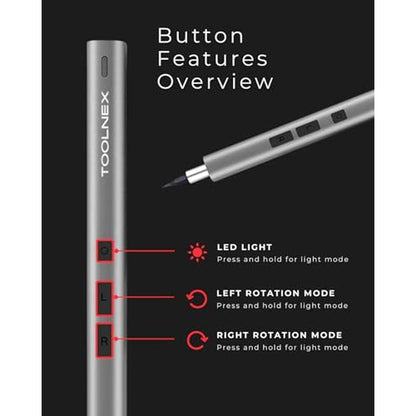 Toolnex Electric: Toolnex Mini 57-in-1 Precision Cordless – Close-up Detail