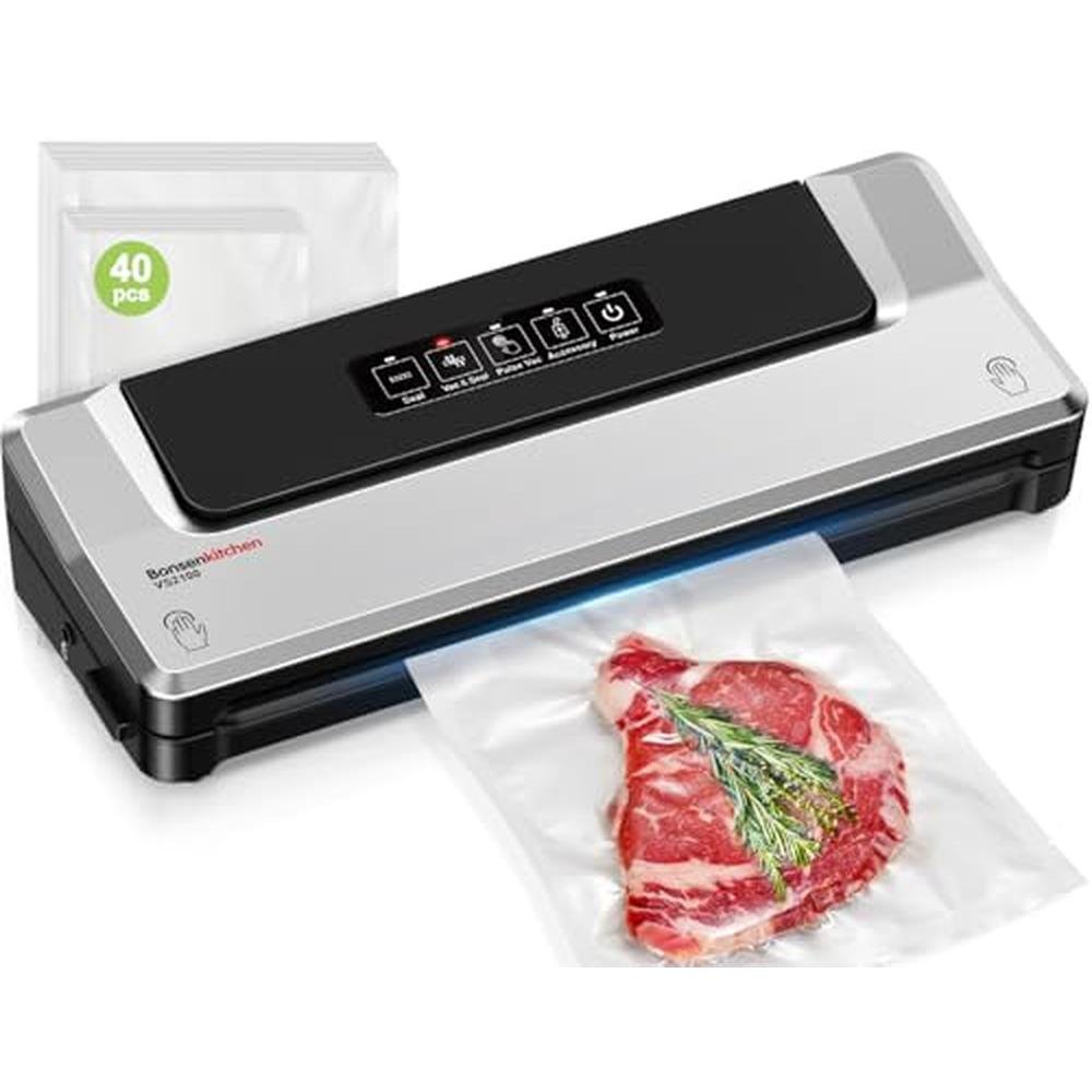 Vacuum Sealer: Bonsenkitchen Compact Food Sealer Machine – Front View
