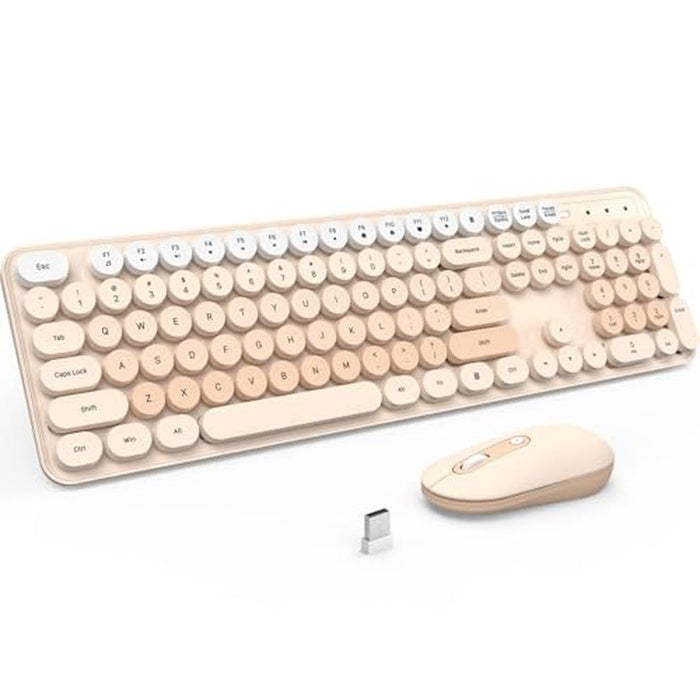 Wireless Keyboard Mouse: Premium Silent Typing Combo – Front View